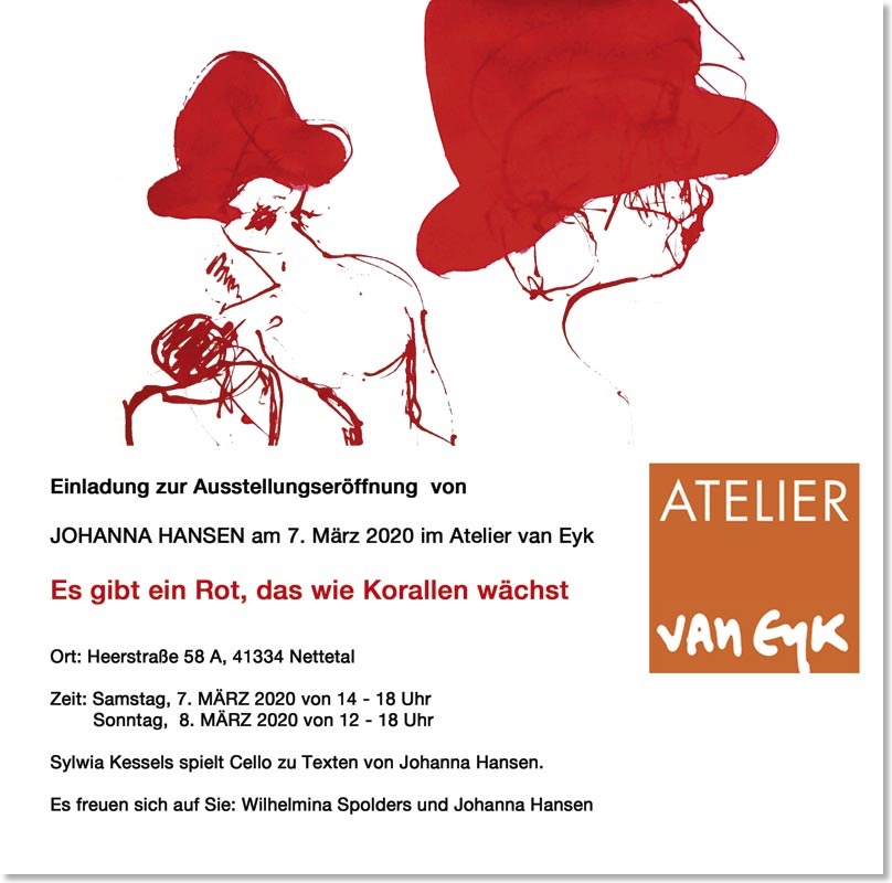 Ausstellungseröffnung mit Johanna Hansen