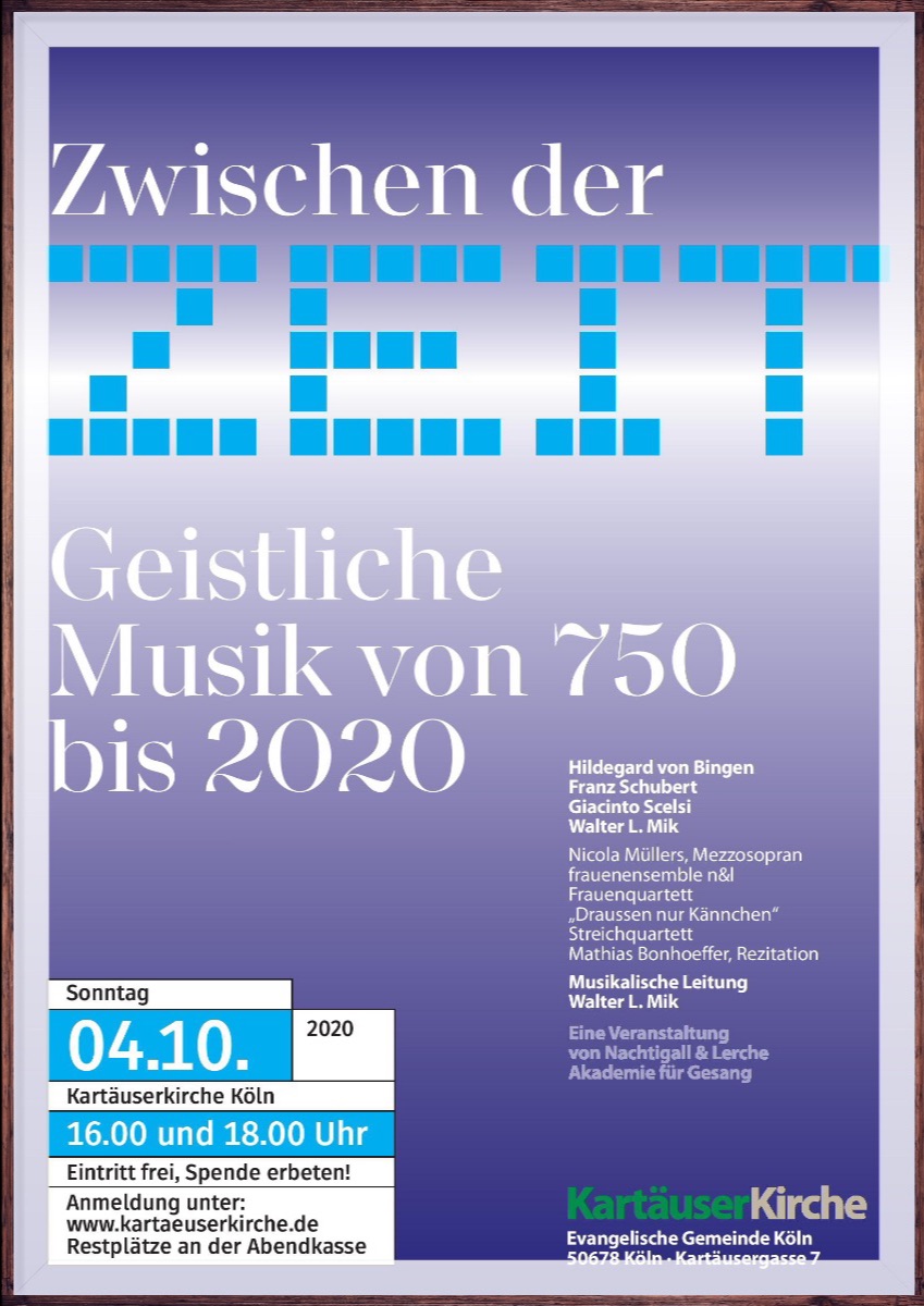 1.° Chorkonzert "Zwischen der Zeit"