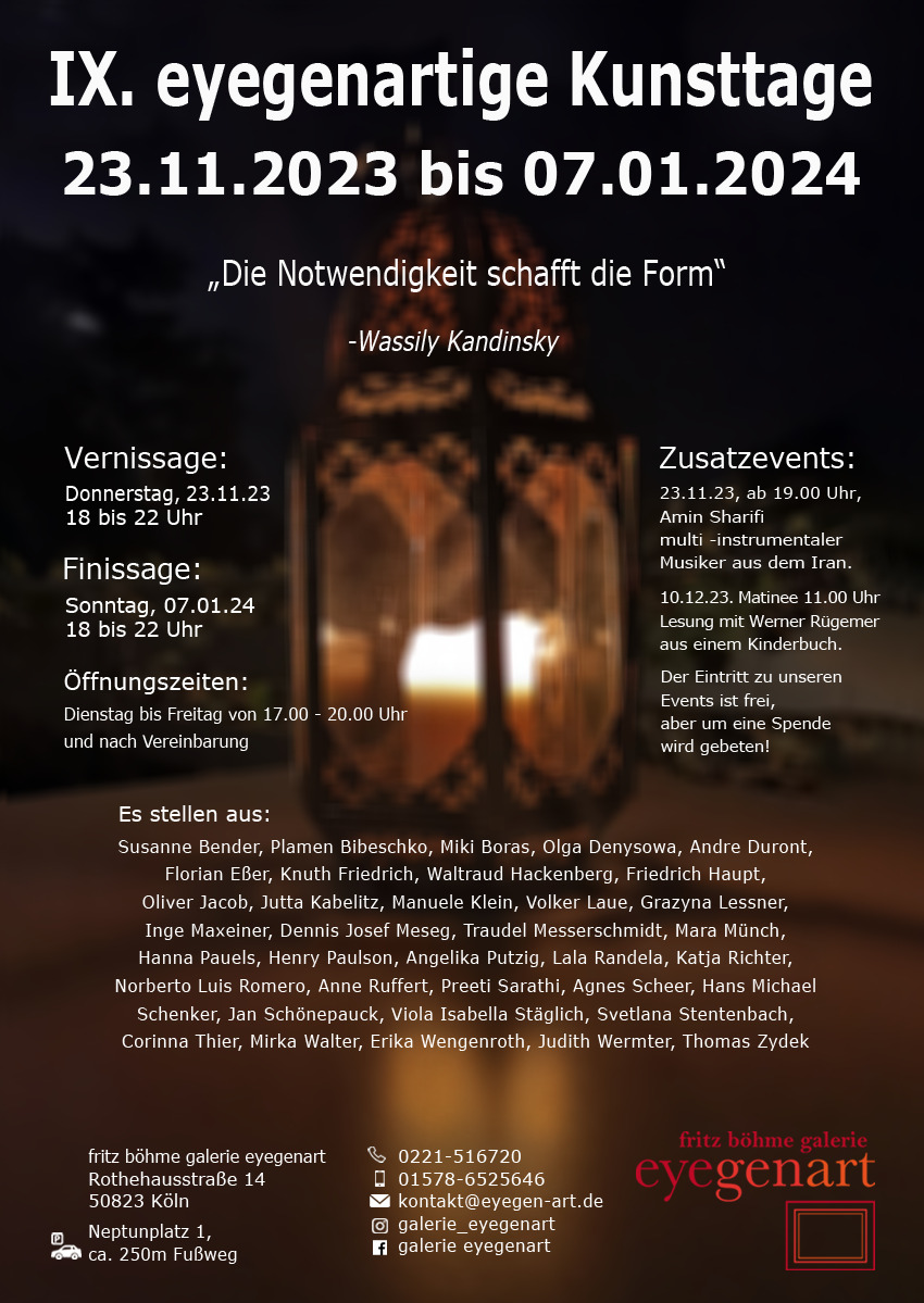 IX. eyegenartige Kunsttage