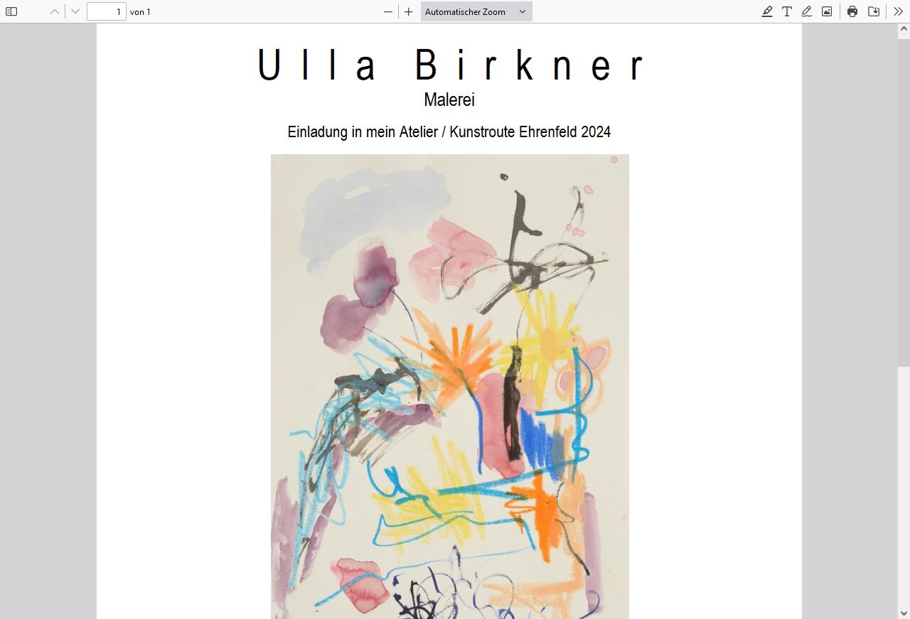 Kunstroute Ehrenfeld - Ulla Birkner