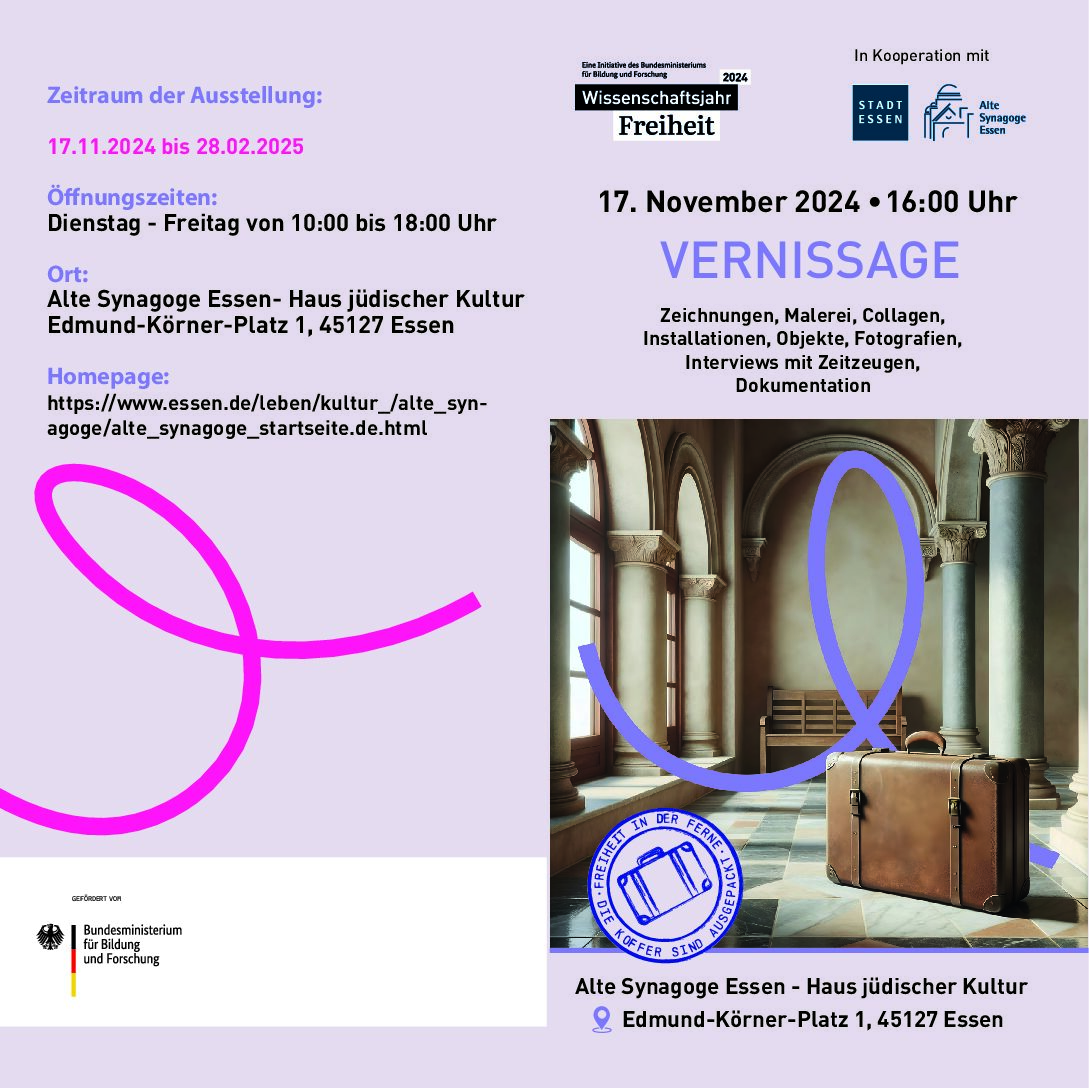 Ausstellung „Freiheit in der Ferne - Die Koffer sind ausgepackt“