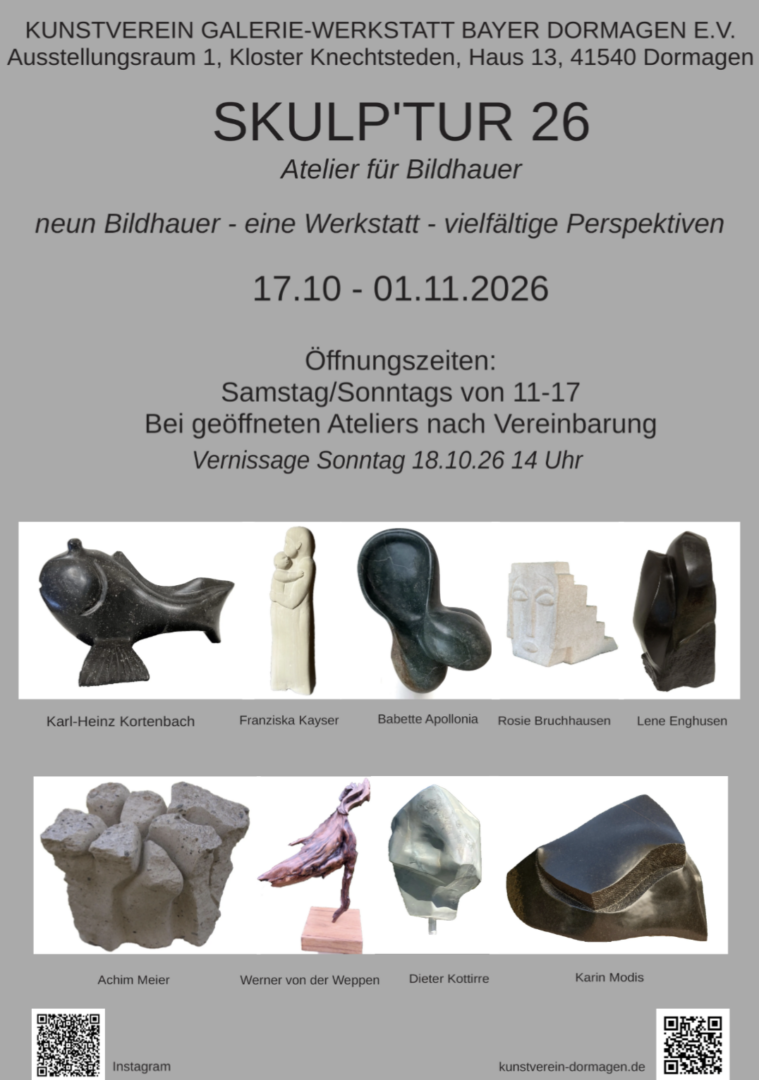 Skulp’tur 26  neun Bildhauer - eine Werkstatt - vielfältige Perspektiven