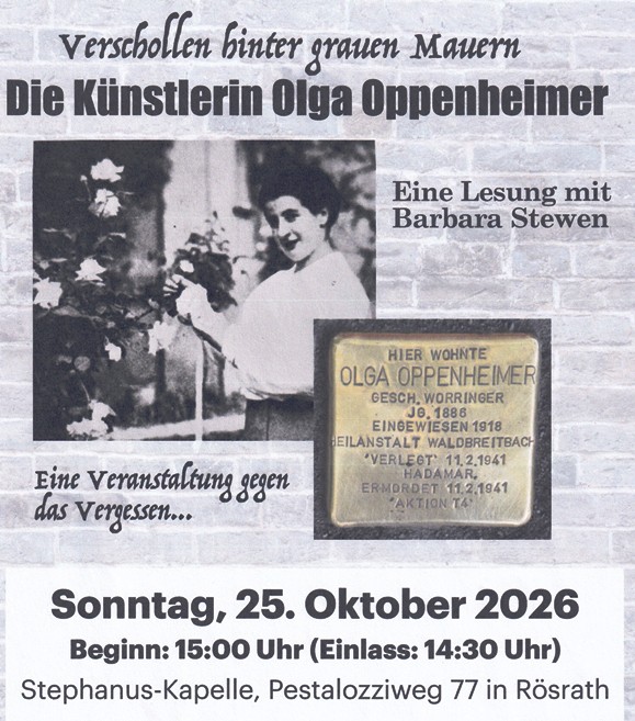 Verschollen hinter grauen Mauern - Die Künstlerin Olga Oppenheimer