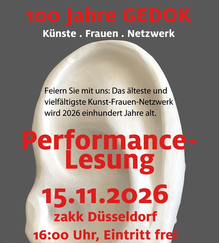100 Jahre GEDOK Künste · Frauen · Netzwerk: Performance-Lesung