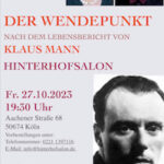 DER WENDEPUNKT nach dem Lebensbericht von Klaus Mann